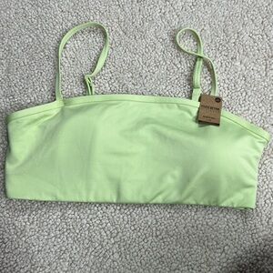 Victorias Secret Large Pink Sporty Comfy Bandeau Bra Top Pastel Lime Green
